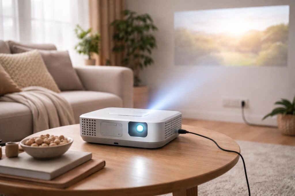 découvrez le mini vidéoprojecteur epson, idéal pour votre salon ou chambre. profitez d'une alimentation simple et d'un kit complet pour une installation facile et un divertissement optimal.